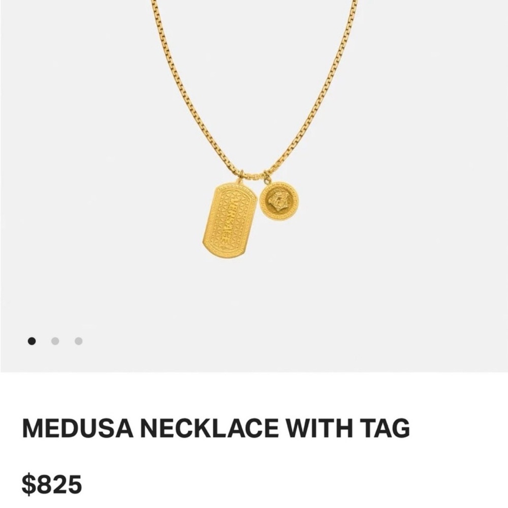 Versace Gold Medusa Pendant Necklace - Picture 2 of 10